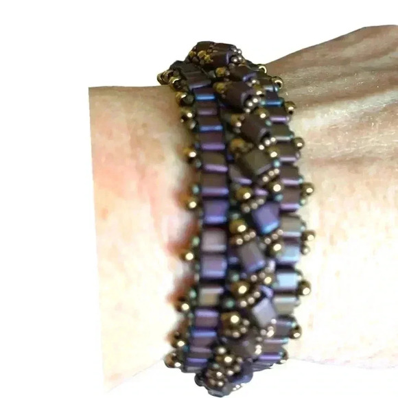 Vintage beaded bracelet, source unknown - Picture 2 of 12